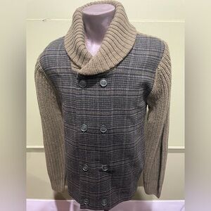 Lavane sweater double breasted olive Shawneck regular fit